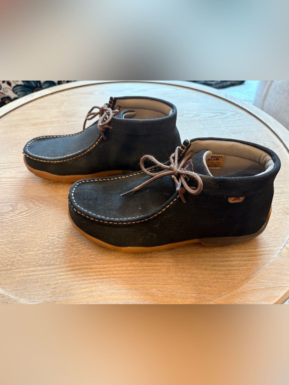 Twisted X Men's Navy Blue Suede Chukka Boots with Gum Sole